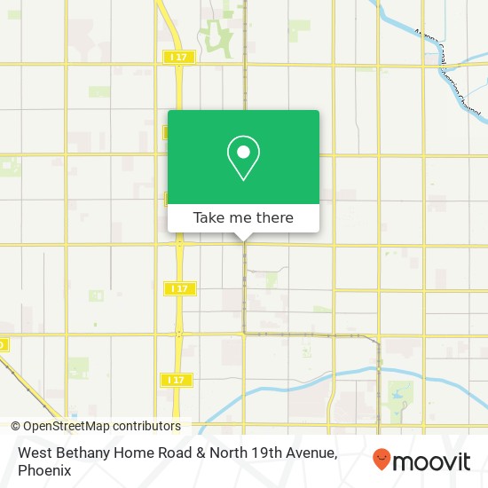 Mapa de West Bethany Home Road & North 19th Avenue
