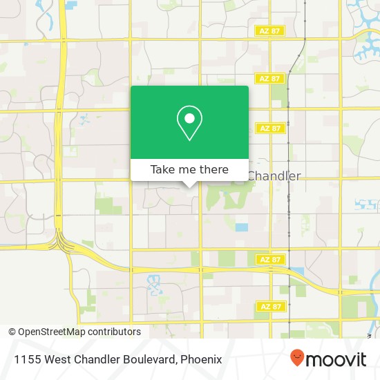 1155 West Chandler Boulevard map