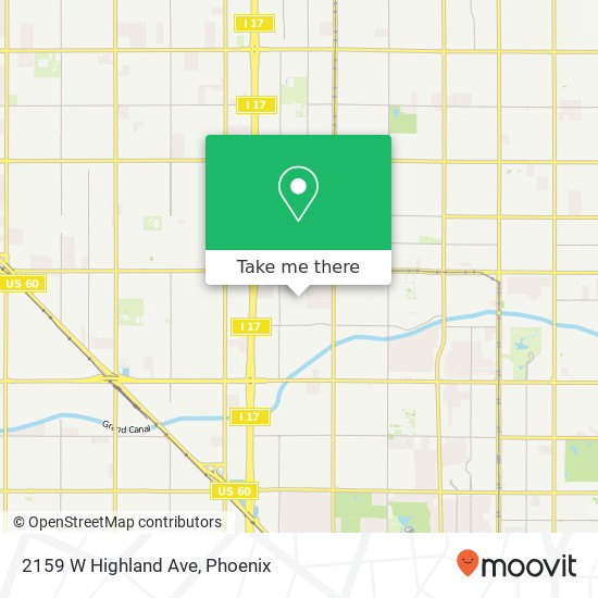 2159 W Highland Ave map