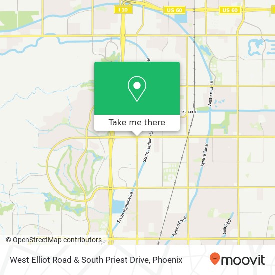 West Elliot Road & South Priest Drive map