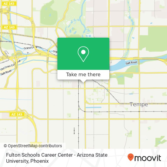 Fulton Schools Career Center - Arizona State University map