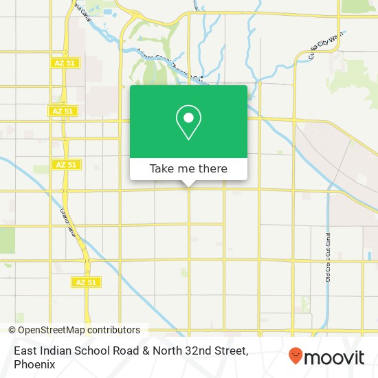 East Indian School Road & North 32nd Street map