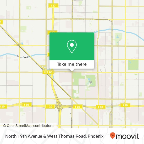 North 19th Avenue & West Thomas Road map