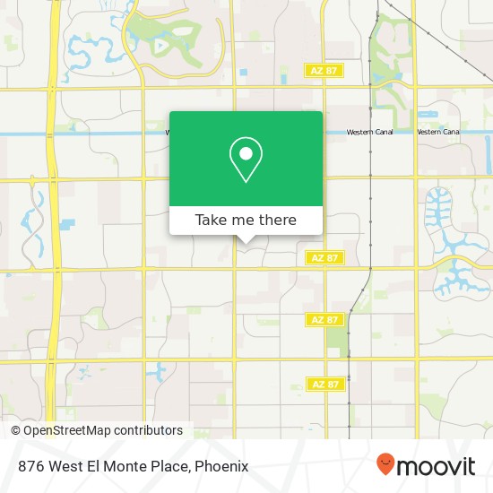 Mapa de 876 West El Monte Place