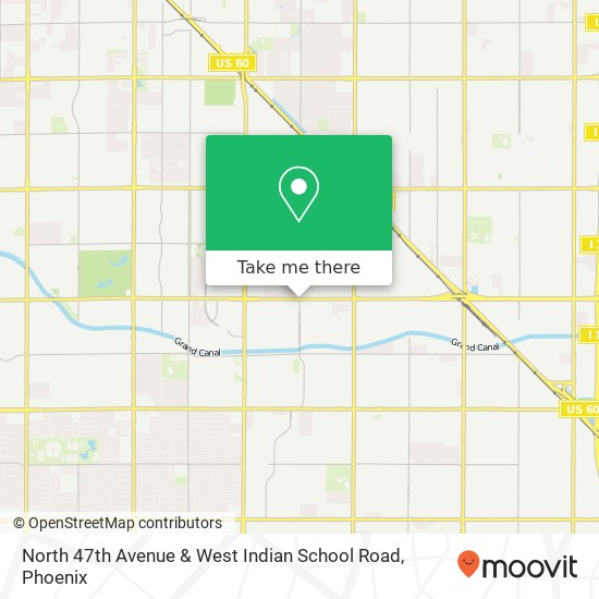 North 47th Avenue & West Indian School Road map