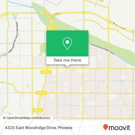 4320 East Woodridge Drive map