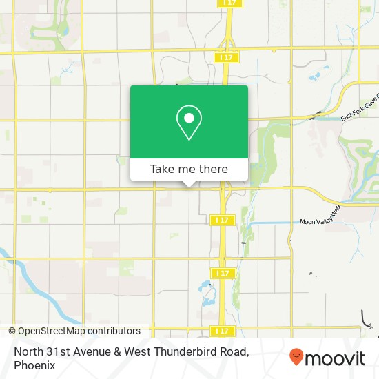 North 31st Avenue & West Thunderbird Road map