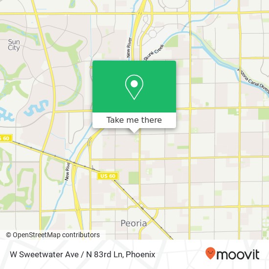Mapa de W Sweetwater Ave / N 83rd Ln