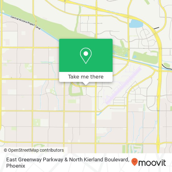 East Greenway Parkway & North Kierland Boulevard map