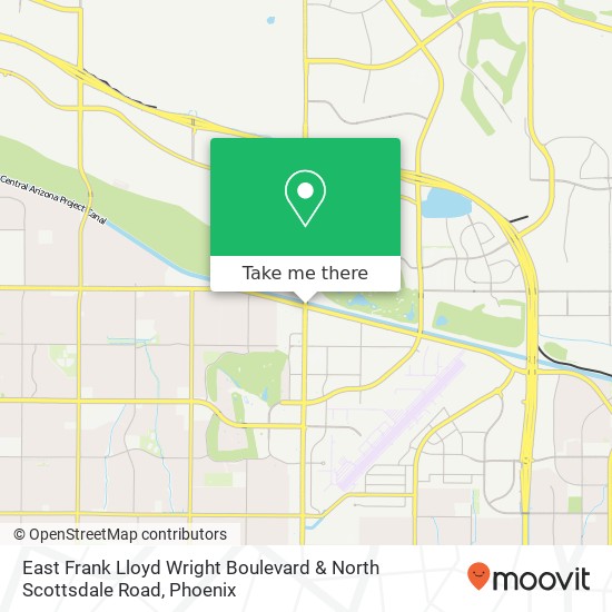 Mapa de East Frank Lloyd Wright Boulevard & North Scottsdale Road