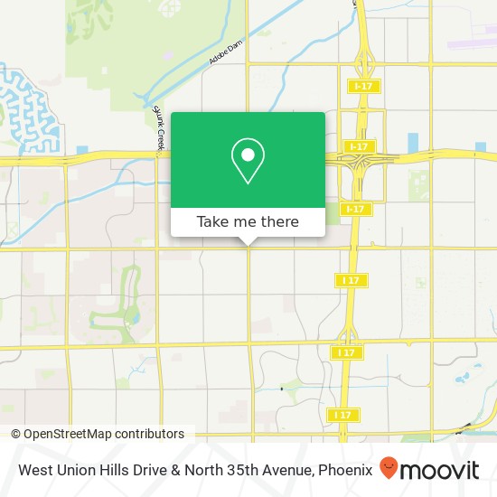 West Union Hills Drive & North 35th Avenue map