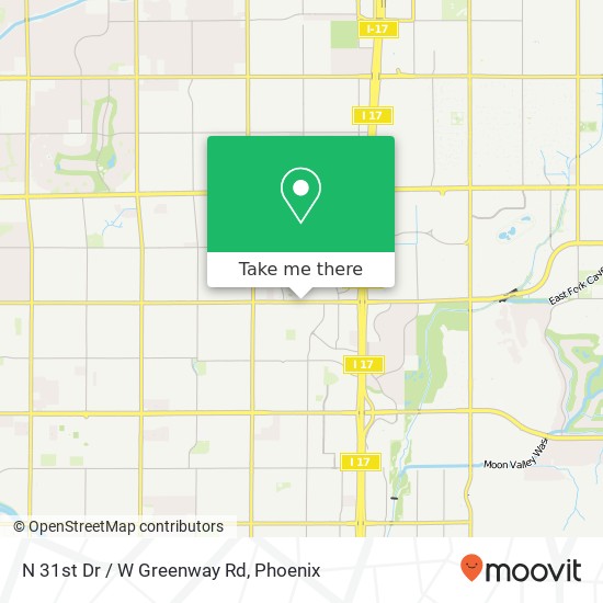 N 31st Dr / W Greenway Rd map