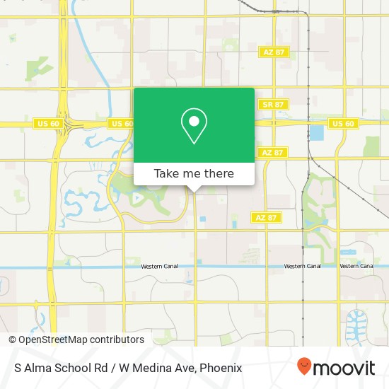 S Alma School Rd / W Medina Ave map
