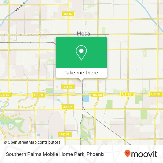 Mapa de Southern Palms Mobile Home Park