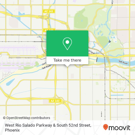 West Rio Salado Parkway & South 52nd Street map