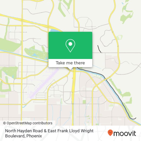 Mapa de North Hayden Road & East Frank Lloyd Wright Boulevard