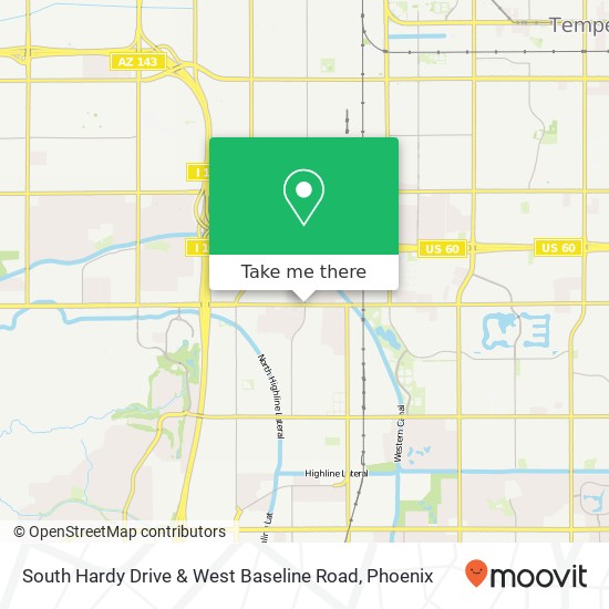 Mapa de South Hardy Drive & West Baseline Road