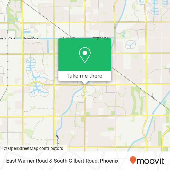 East Warner Road & South Gilbert Road map