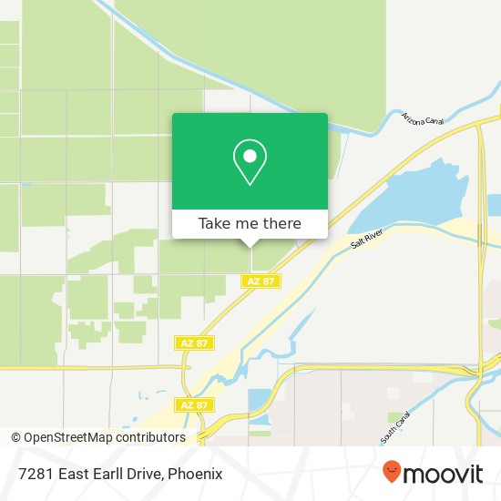 7281 East Earll Drive map