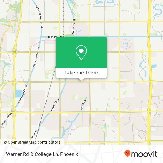 Warner Rd & College Ln map