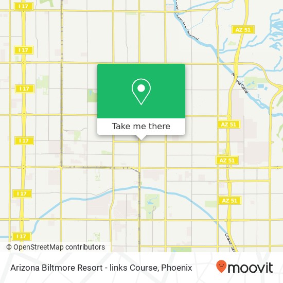 Mapa de Arizona Biltmore Resort - links Course
