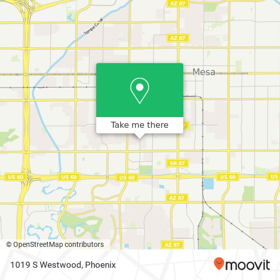 1019 S Westwood map