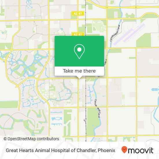 Mapa de Great Hearts Animal Hospital of Chandler