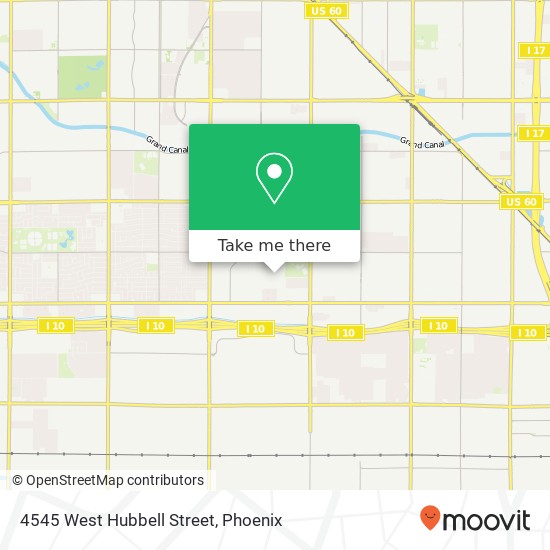 4545 West Hubbell Street map