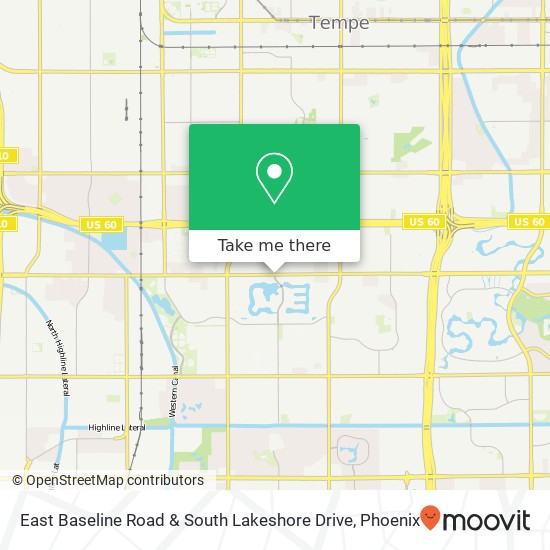 East Baseline Road & South Lakeshore Drive map
