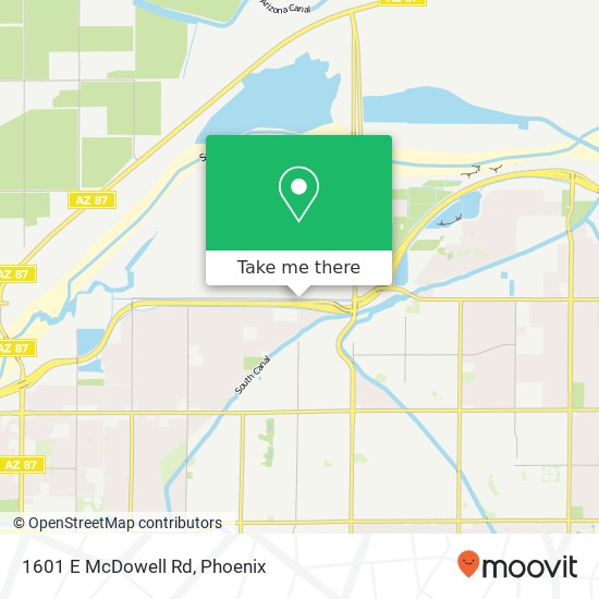 1601 E McDowell Rd map