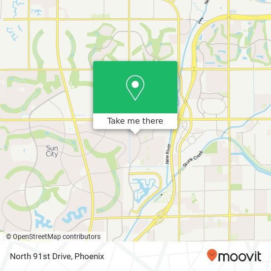 North 91st Drive map