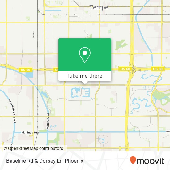 Baseline Rd & Dorsey Ln map