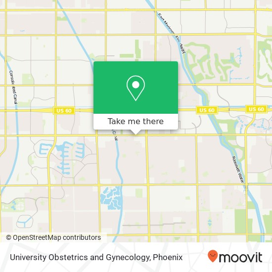 University Obstetrics and Gynecology map