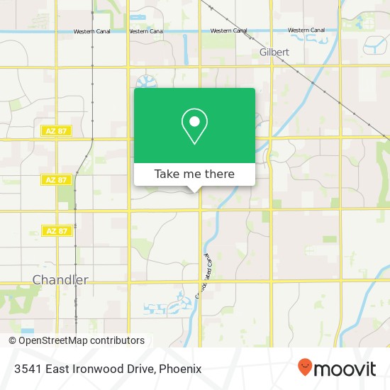 Mapa de 3541 East Ironwood Drive