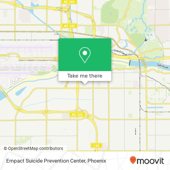 Mapa de Empact Suicide Prevention Center