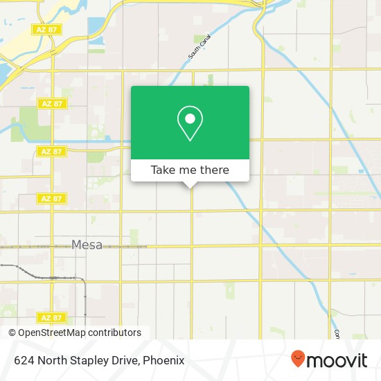 Mapa de 624 North Stapley Drive