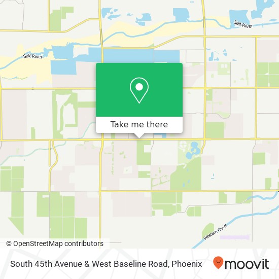 Mapa de South 45th Avenue & West Baseline Road