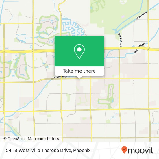 5418 West Villa Theresa Drive map