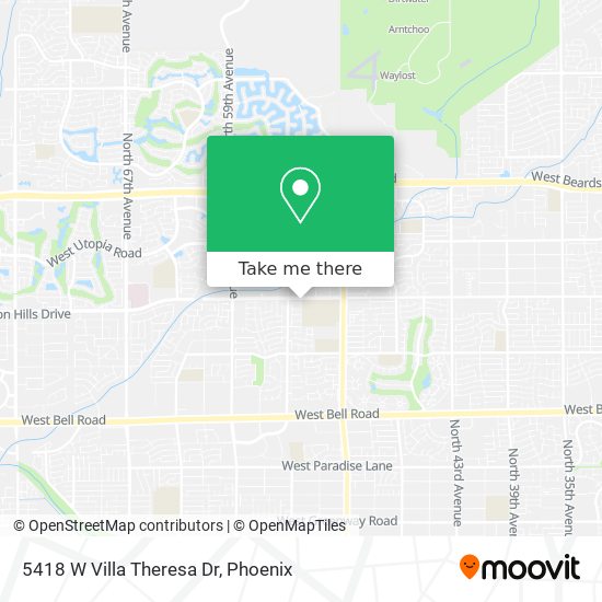 Mapa de 5418 W Villa Theresa Dr