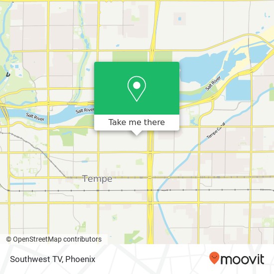 Southwest TV map