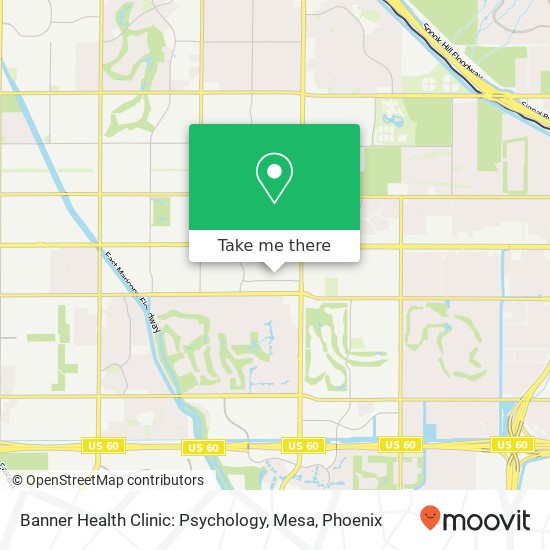 Mapa de Banner Health Clinic: Psychology, Mesa