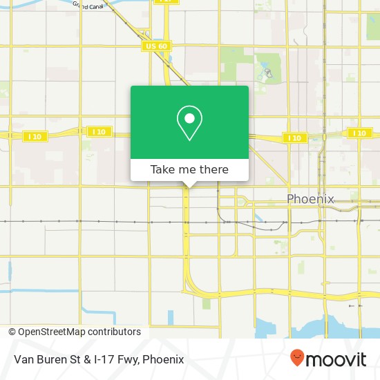 Van Buren St & I-17 Fwy map