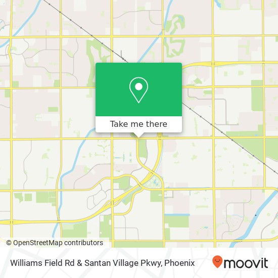 Mapa de Williams Field Rd & Santan Village Pkwy