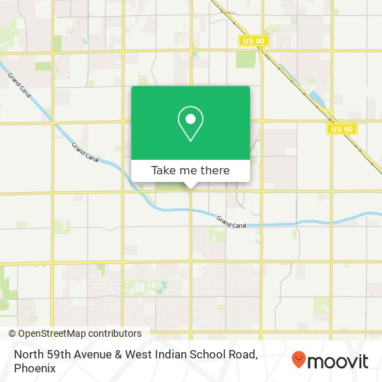 North 59th Avenue & West Indian School Road map