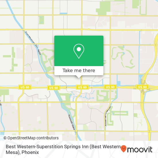 Mapa de Best Western-Superstition Springs Inn (Best Western Mesa)