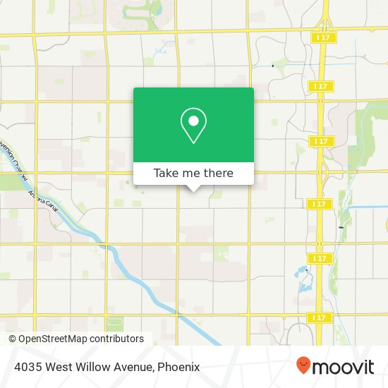 4035 West Willow Avenue map