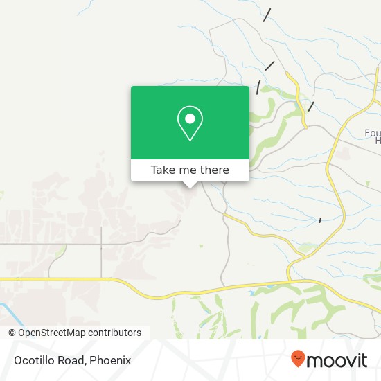 Ocotillo Road map