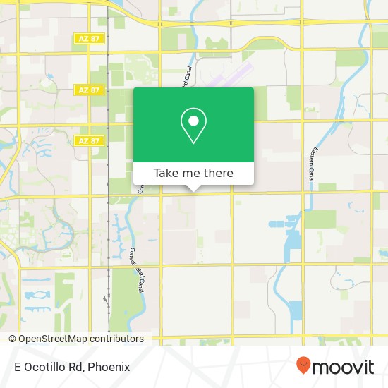 E Ocotillo Rd map