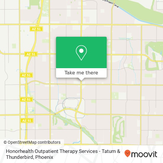 Honorhealth Outpatient Therapy Services - Tatum & Thunderbird map