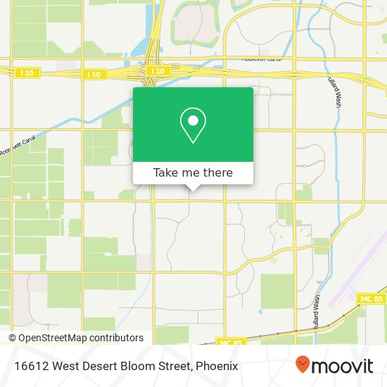 Mapa de 16612 West Desert Bloom Street